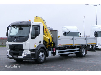 Dropside/ Flatbed truck, Crane truck Volvo FE 280: picture 1