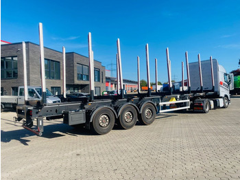 Timber semi-trailer PAVIC Holzauflieger mit Schemel und Rungen: picture 5