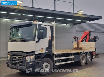 Dropside/ Flatbed truck, Crane truck Renault C 380 6X2 Fassi F155A.0.23 E-ACTIVE Remote Control Euro 6: picture 3