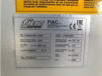 Air compressor Fiac New Silver 10 / 300 Silent 7.5 kW 860 L / min 10 bar Elektrische Schroefcompressor met ketel: picture 5