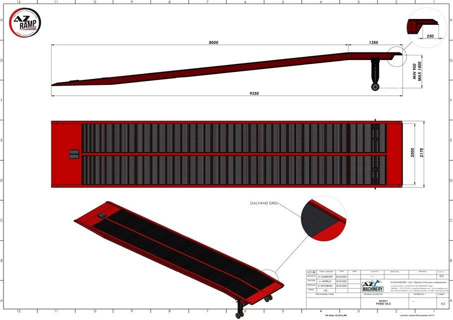 Loading ramp **RENTAL** AZ RAMP-PRIME PRIME WLO + 8 .  Industrial Mobil Loading Ramp: picture 6