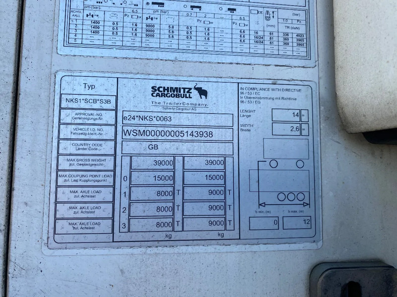 Refrigerator semi-trailer Schmitz Cargobull SCB*3SB Frigo / Thermo King SLXe Spectrum / Disc Brakes: picture 11