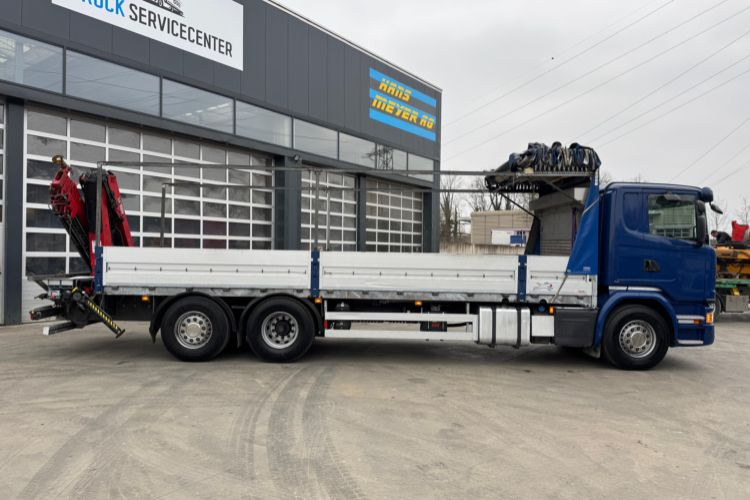 Crane truck, Dropside/ Flatbed truck Scania G450 6x2 Hiab 122-4: picture 15