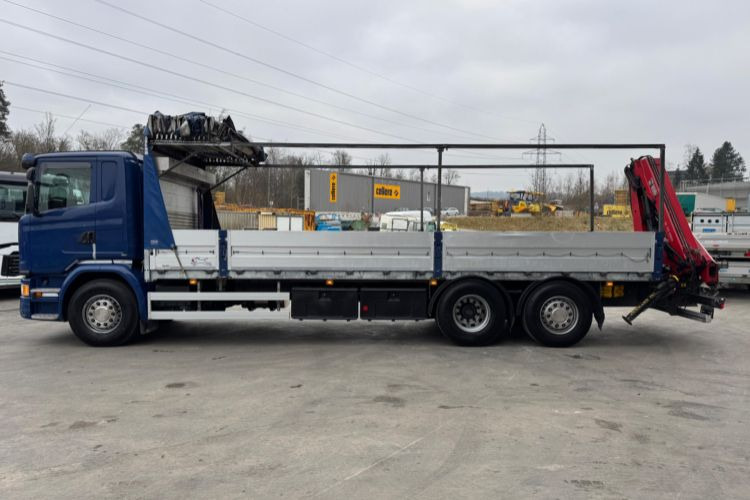 Crane truck, Dropside/ Flatbed truck Scania G450 6x2 Hiab 122-4: picture 14