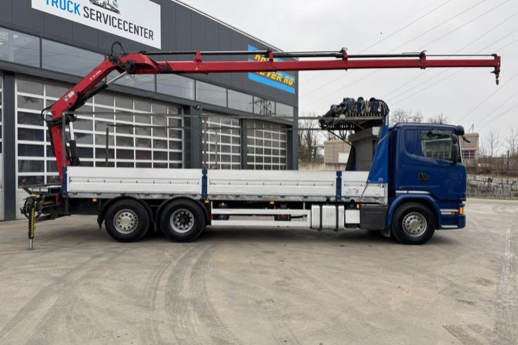 Crane truck, Dropside/ Flatbed truck Scania G450 6x2 Hiab 122-4: picture 8