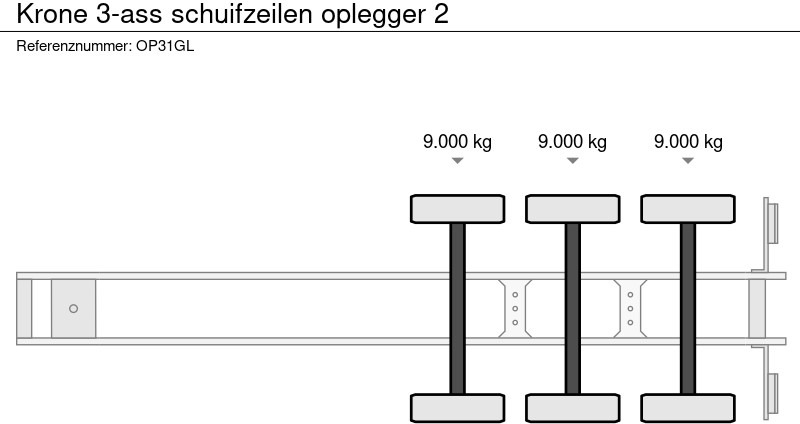 Curtainsider semi-trailer Krone 3-ass schuifzeilen oplegger 2: picture 16