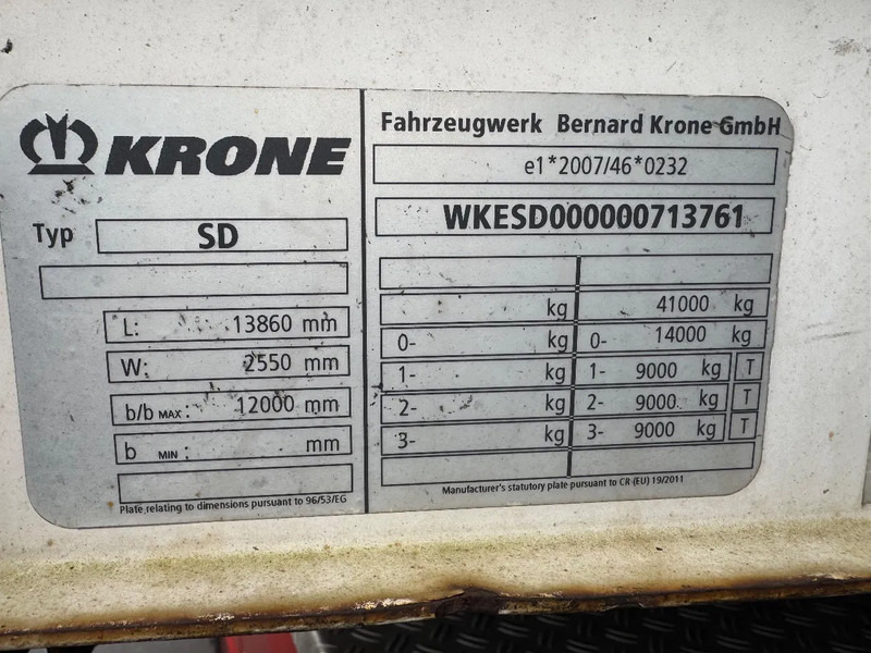 Curtainsider semi-trailer Krone 3-ass schuifzeilen oplegger 2: picture 9