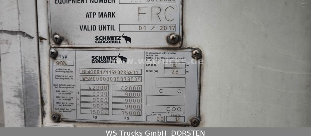 Refrigerator semi-trailer Schmitz Cargobull SKO 24 Kühlauflieger Vector 1850 MT, Bi-Temp: picture 15