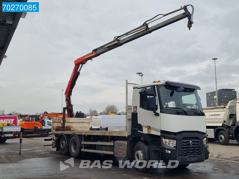 Dropside/ Flatbed truck, Crane truck Renault C 380 6X2 Fassi F155A.0.23 E-ACTIVE Remote Control Euro 6: picture 8