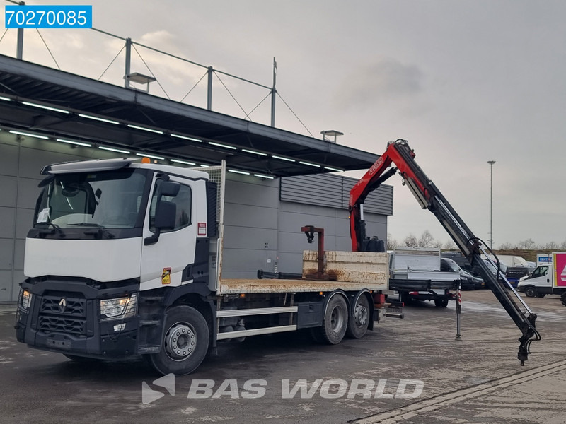 Dropside/ Flatbed truck, Crane truck Renault C 380 6X2 Fassi F155A.0.23 E-ACTIVE Remote Control Euro 6: picture 7