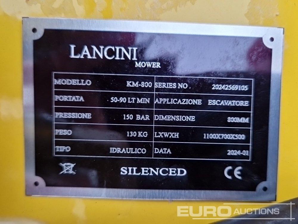 Agricultural machinery Unused Lancini KM800: picture 10